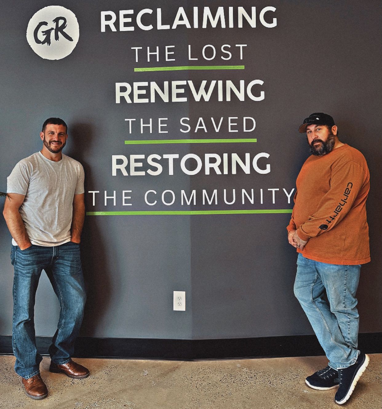 Grace Renewed mission statement painted on the church wall