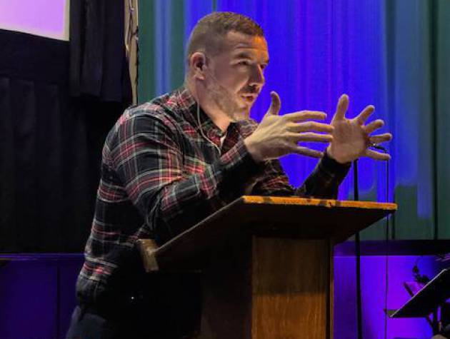 Pastor Joel Silver preaching